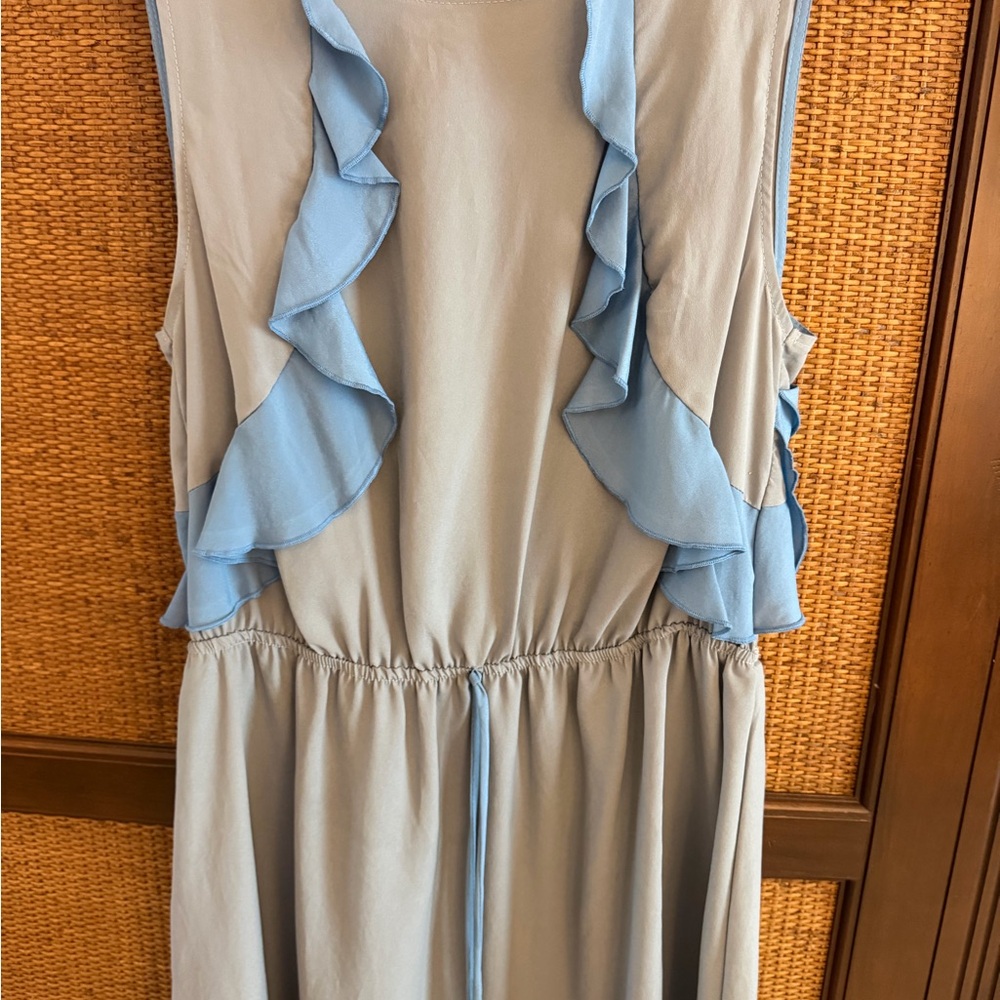 Blue Ruffled  Dress - Picture 3 of 5